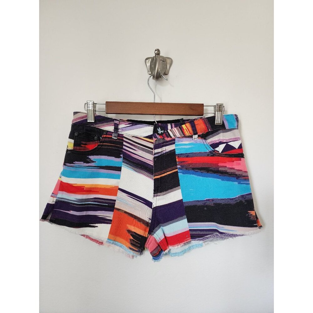 One Teaspoon multicolor Equador chopper shorts S